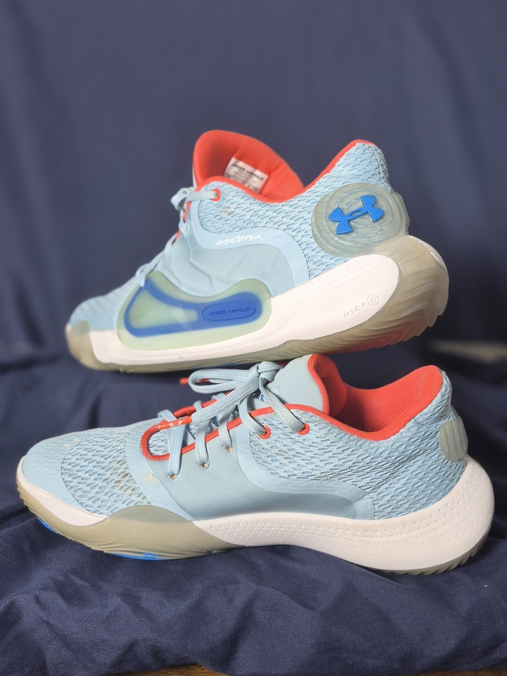 Under Armour Spawn 2 Basketball Shoes "Blue Frost White" (3022626-401) Men's 9